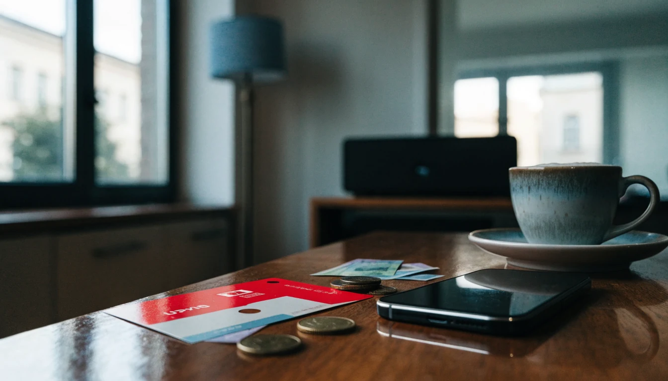 Paysafecard-kupong och svenska kronor på skrivbord